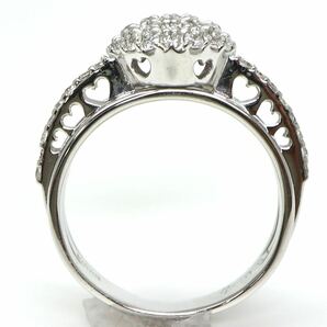 良質!!Ponte Vecchio(ポンテヴェキオ)◆K18WG天然ダイヤモンドパヴェリング◆A 約4.8g 約9.5号 0.51ct diamond jewelry ring 指輪 EE2/EF0の画像6