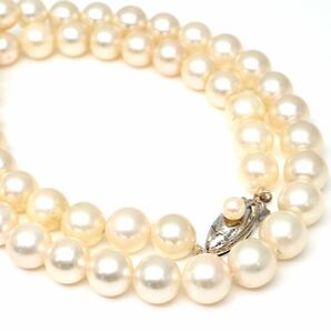 ◆アコヤ本真珠/ 11 ◆A 約33.8g 約41.5cm 7.5-8.0mm珠 pearl パール jewelry necklace ジュエリー DC0/DE0の画像1