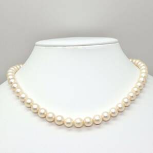 ◆アコヤ本真珠/ 11 ◆A 約33.8g 約41.5cm 7.5-8.0mm珠 pearl パール jewelry necklace ジュエリー DC0/DE0の画像2