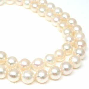 ◆アコヤ本真珠ネックレス&ピアス/ 19 ◆A 約30.4g 約42.5cm 6.5-7.5mm珠 pearl パール jewelry necklace earring ジュエリー DE0/DE0の画像4