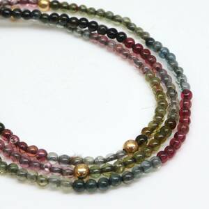 ◆K18天然トルマリンネックレス◆A 約3.4g 約42.5cm tourmaline necklace ジュエリー jewelry DC0/DD0