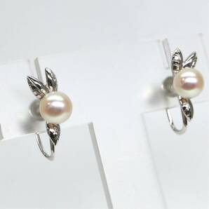 TASAKI(田崎真珠)◆K14 アコヤ本真珠イヤリング◆A 約3.0g 6.0mm珠 パール pearl ジュエリー earring EA1/EA1の画像3