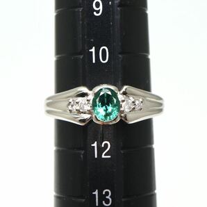 CrescentVert(クレサンベール)◆Pt900 エメラルド/天然ダイヤモンドリング◆A 約5.5g 約11号 emerald diamond ring 指輪 EB8/EB8の画像8