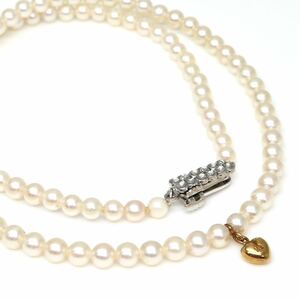 ◆K18 アコヤ本真珠ネックレス/ 1 ◆A 約8.4g 約38.0cm 3.5-4.0mm珠 pearl ベビーパール jewelry necklace ジュエリー DH0/DH0