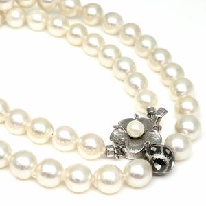 ◆アコヤ本真珠ネックレス/ 0 ◆A 約32.3g 約41.5cm 7.0-7.5mm珠 pearl パール jewelry necklace ジュエリー EA0/EA0