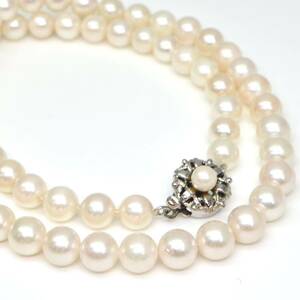 ◆アコヤ本真珠ネックレス/ 6 ◆A 約28.9g 約43.5cm 6.5-7.0mm珠 pearl パール jewelry necklace ジュエリー DC0/DF0