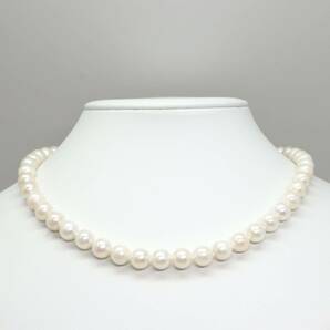 ◆アコヤ本真珠ネックレス/ 7 ◆A 約42.1g 約43.0cm 8.0-8.5mm珠 pearl パール jewelry necklace ジュエリー CE0/DE0の画像2