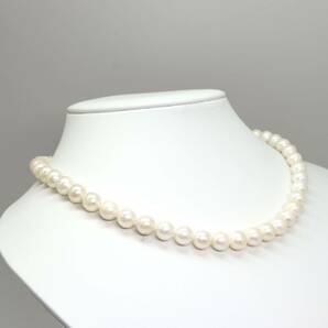 ◆アコヤ本真珠ネックレス/ 7 ◆A 約42.1g 約43.0cm 8.0-8.5mm珠 pearl パール jewelry necklace ジュエリー CE0/DE0の画像3