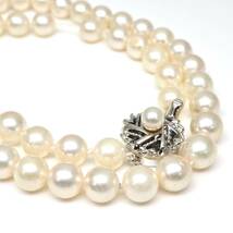◆アコヤ本真珠ネックレス/ 8 ◆A 約37.5g 約46.0cm 7.5-8.0mm珠 pearl パール jewelry necklace ジュエリー DE0/DE0_画像4