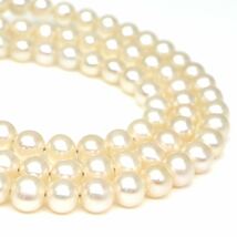 ◆K18 アコヤ本真珠ネックレス/ 10 ◆A 約13.3g 約43.0cm 4.5mm珠 pearl パール jewelry necklace ジュエリー DE1/EA1_画像4