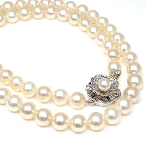 ◆アコヤ本真珠ネックレス/ 18 ◆A 約30.8g 約43.0cm 6.0-7.0mm珠 pearl パール jewelry necklace ジュエリー DA0/DE0