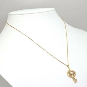 美品!!MIKIMOTO(ミキモト)◆K18 アコヤ本真珠付きネックレス◆A 約4.2g 約40.5cm diamond necklace ジュエリー jewelry EC5/EC5の画像3