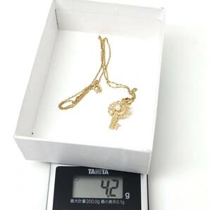 美品!!MIKIMOTO(ミキモト)◆K18 アコヤ本真珠付きネックレス◆A 約4.2g 約40.5cm diamond necklace ジュエリー jewelry EC5/EC5の画像9