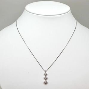 TASAKI(田崎真珠)高品質!!◆Pt900/Pt850 天然ダイヤモンドネックレス◆A 約5.6g 約42.0cm diamond necklace ジュエリー jewelry ED6/zzの画像2