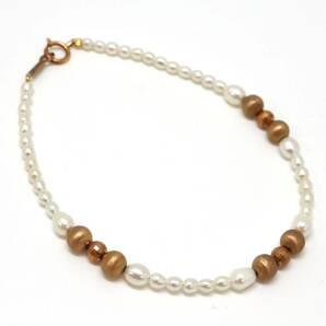 ◆本真珠ブレスレット◆A 約2.8g 約19.0cm パール pearl bracelet DE0/DE0の画像3