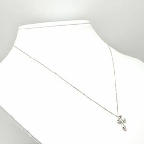 TIFFANY&Co.(ティファニー）◆スモールクロスネックレス◆A 約2.4g 約44.0cm necklace Elsa Peretti エルサ・ペレッティ DD0/DD0の画像3