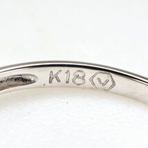 ◆K18 キュービックジルコニアリング◆A 約1.7g 約11号 CZ jewelry ring 指輪 EA3/EA3_画像5