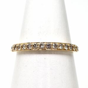 GSTV(ジーエスティーヴィー）◆K18 天然ダイヤモンドフルエタニティリング◆A 約1.8g 約14号 0.50ct diamond ring指輪 jewelryEB3/EC0の画像2