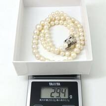 ◆アコヤ本真珠ネックレス/ 17 ◆A 約29.4g 約48.0cm 5.5-9.0mm珠 pearl パール jewelry necklace ジュエリー EA1/EA1_画像9