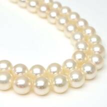 ◆アコヤ本真珠ネックレス/ 17 ◆A 約29.4g 約48.0cm 5.5-9.0mm珠 pearl パール jewelry necklace ジュエリー EA1/EA1_画像5