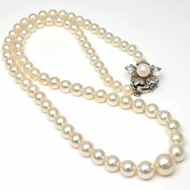 ◆アコヤ本真珠ネックレス/ 17 ◆A 約29.4g 約48.0cm 5.5-9.0mm珠 pearl パール jewelry necklace ジュエリー EA1/EA1_画像8