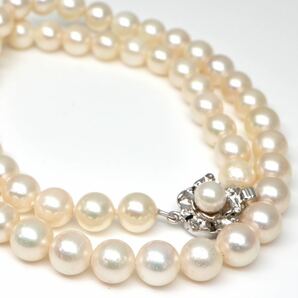 ◆アコヤ本真珠ネックレス/ 19 ◆A 約31.8g 約42.0cm 7.0-7.5mm珠 pearl パール jewelry necklace ジュエリー DD0/DF0の画像1