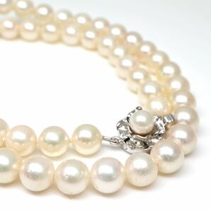 ◆アコヤ本真珠ネックレス/ 19 ◆A 約31.8g 約42.0cm 7.0-7.5mm珠 pearl パール jewelry necklace ジュエリー DD0/DF0の画像4