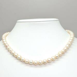 ◆アコヤ本真珠ネックレス/ 19 ◆A 約31.8g 約42.0cm 7.0-7.5mm珠 pearl パール jewelry necklace ジュエリー DD0/DF0の画像2