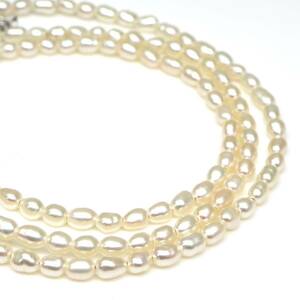 ◆本真珠ネックレス/ 24① ◆A 約3.9g 約41.0cm pearl パール jewelry necklace ジュエリー DC0/DC0