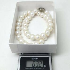 ◆本真珠ネックレス/ 37 ◆A 約63.2g 約43.5cm 10.0-10.5mm珠 pearl パール jewelry necklace ジュエリー DH0/DH0の画像7