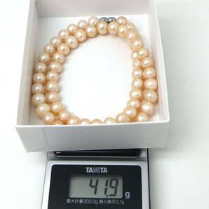 ◆本真珠ネックレス/ 38 ◆A 約41.9g 約46.5cm 8.5mm珠 pearl パール jewelry necklace ジュエリー DC8/DC8の画像8