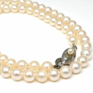 ◆アコヤ本真珠ネックレス/ 21 ◆A 約20.5g 約42.5cm 5.5-6.0mm珠 pearl パール jewelry necklace ジュエリー DA0/DE0