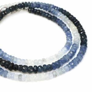 *K18 natural sapphire necklace *A approximately 12.5g approximately 48.0cm pearl pearl necklace jewelry jewelry EA0/EA0