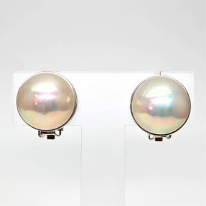 TASAKI(田崎真珠)◆K14 マベパールイヤリング◆A◎ 約8.6g パール pearl ジュエリー earring jewelry EB5/EC0の画像1