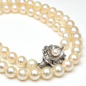 ◆アコヤ本真珠ネックレス/ 1 ◆A 約27.3g 約40.5cm 6.5mm珠 pearl パール jewelry necklace ジュエリー DE0/DH0