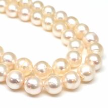 ◆アコヤ本真珠ネックレス/ 3 ◆A 約34.4g 約43.5cm 7.5mm珠 pearl パール jewelry necklace ジュエリー DC0/DE0_画像5