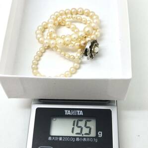 ◆アコヤ本真珠ネックレス/ 6 ◆A 約15.5g 約44.0cm 3.5-7.0mm珠 pearl パール jewelry necklace ジュエリー CA0/DA0の画像8