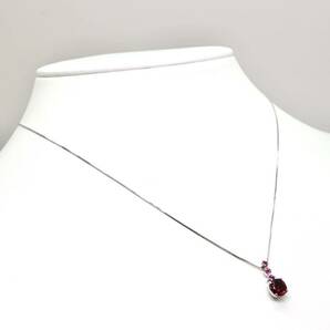 ◆K14 天然ロードライトガーネットネックレス◆A 約1.9g 約40.5cm garnet necklace jewelry ジュエリーEA2/EA2の画像3