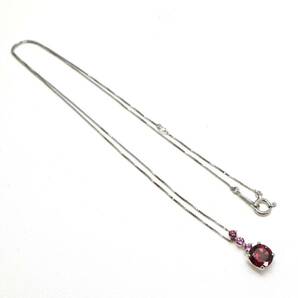 ◆K14 天然ロードライトガーネットネックレス◆A 約1.9g 約40.5cm garnet necklace jewelry ジュエリーEA2/EA2の画像9