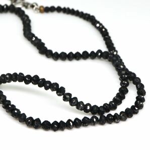 30.00ct!!◆Pt850 天然ブラックダイヤモンドネックレス◆A 約7.1g 約41.5cm black diamond jewelry necklace jewelry ジュエリー DH0/DH0の画像4