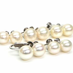 ◆Pt900/K18 アコヤ本真珠 イヤリング5点おまとめ◆A 13.6g 7.5-8.5mm珠 パール pearl ジュエリー earring pierce jewelry EC4の画像2