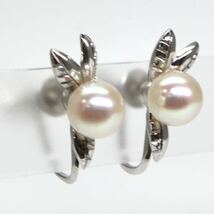 TASAKI(田崎真珠)◆K14 アコヤ本真珠イヤリング◆A 約3.0g 6.0mm珠 パール pearl ジュエリー earring EA1/EA1_画像4