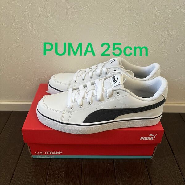 新品！未使用　PUMA プーマ V コート バルク プーマ ホワイト−パリジアン ナイト サイズ：25cm 24年春夏カラー