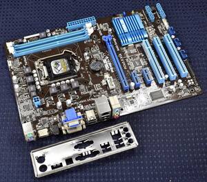 (国内発送) ASUSTeK P8H61-V REV.1.00 Intel H61 Chipset/Socket1155 LGA1155 ATX ASUSTeK コンデンサー異常無 (管:ASM70