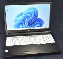 (送料無料) 富士通 LIFEBOOK A577/SX Core i3 7130U 8GB SSD:120GB DVD-ROM 15.6TFT(HD) Windows11 Pro 10キー搭載モデル (管:BX00 x2s_画像1