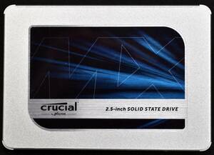 1円スタート crucial MX500 CT500MX500SSD1 (500GB) SATA SSD 2.5' 7mm CristalDiscinfo 正常(100%) 使用時間:10H 総書込量:598G (PCS10