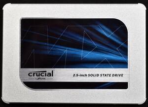 1円スタート crucial MX500 CT500MX500SSD1 (500GB) SATA SSD 2.5' 7mm CristalDiscinfo 正常(100%) 使用時間:4H 総書込量:1070G (PCS11