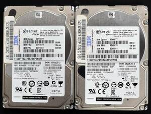 2台セット Seagate ST9300605SS (IBM System X 90Y8877) 300G SAS 6Gb/s 10,000rpm 2.5インチ 初期化済 中古動作品 (管:PA07 x2s