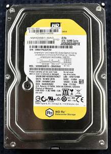 WESTERN DIGITAL WD5003ABYX [500GB 7,200rpm SATA HDD 2015年製 (Cristal DiscInfo 正常状態) 使用時間 44380H (管:HH11 x2s