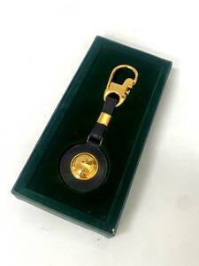  beautiful goods GUCCI Gucci key holder Vintage antique key ring Logo Gold metal fittings box attaching mt040101